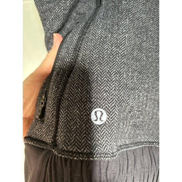Lululemon Think Fast Hoodie Heather Gray Stretch Athletic Size Med - Picture 14 of 14